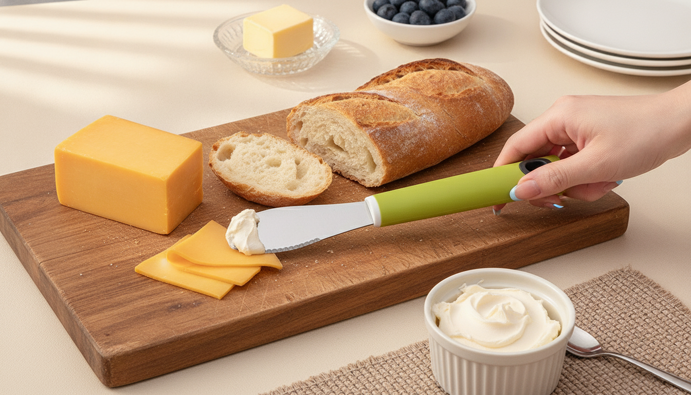3-in-1 Stainless Steel Spreader: Butter & Cheese Tool