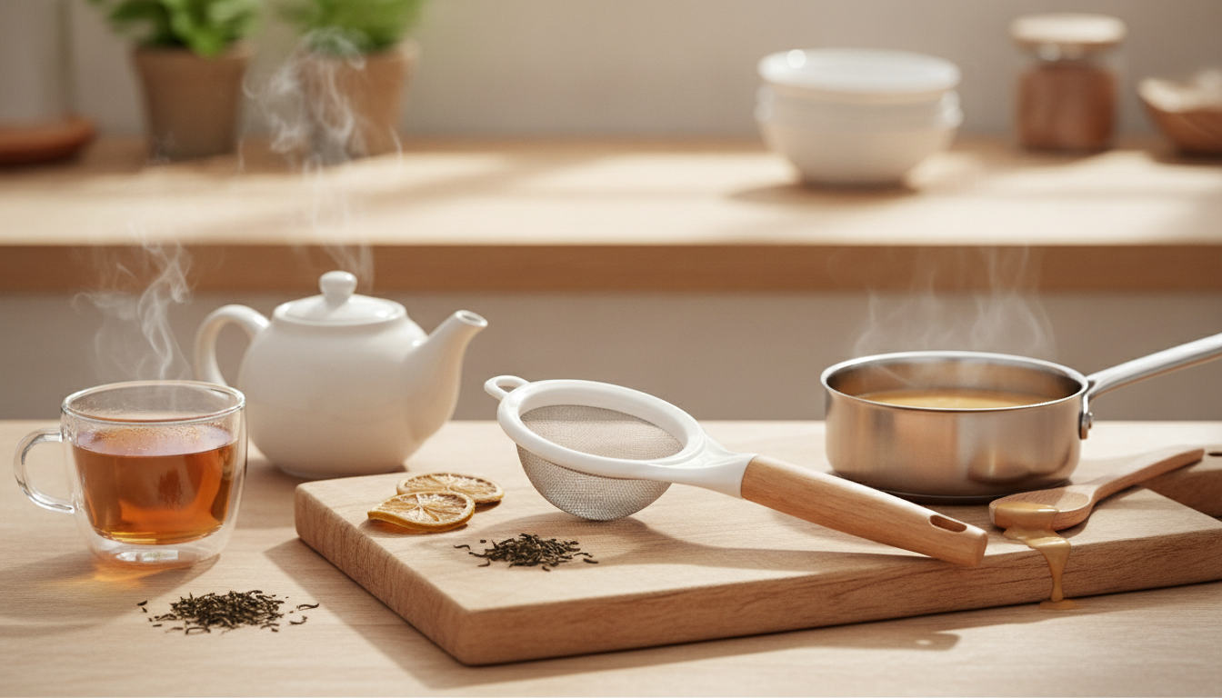 Fine Mesh Strainer (Wood Handle): Clean Tea & Sauces