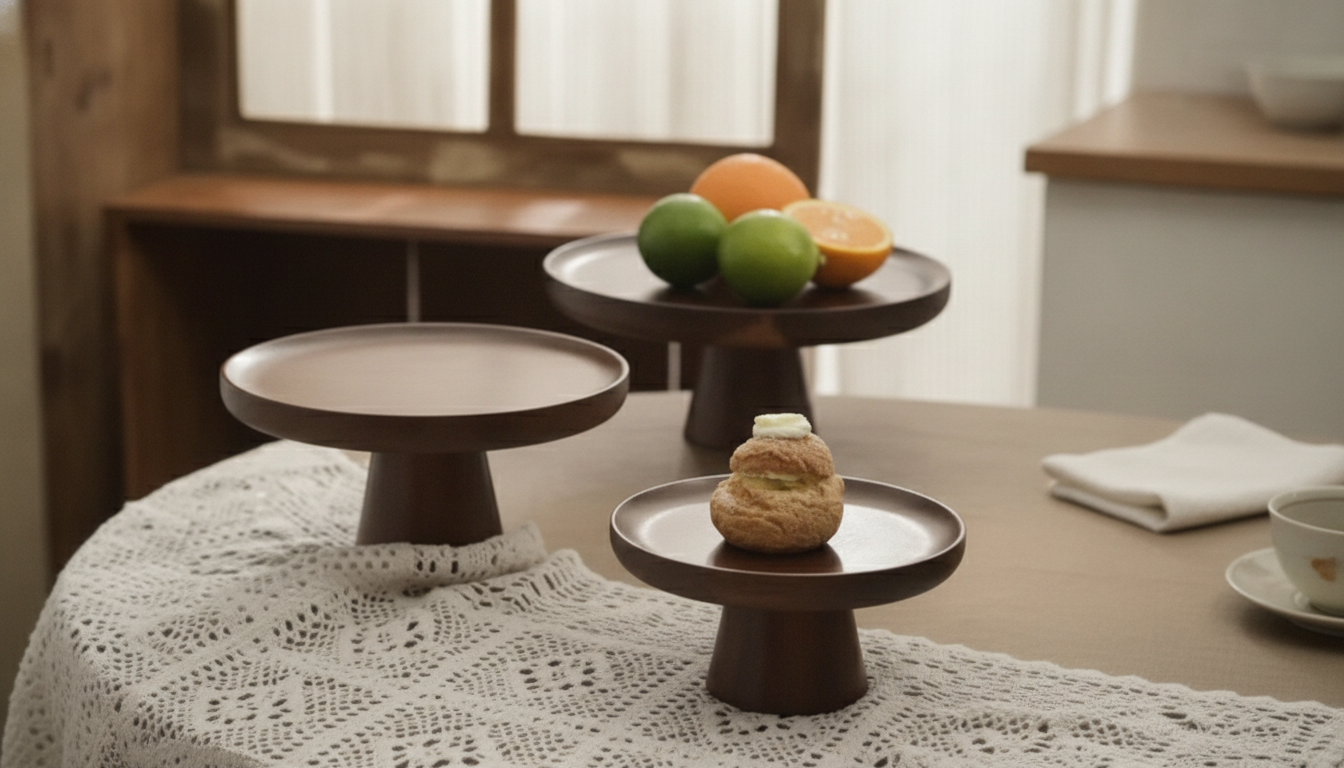 Japanese Solid Wood Cake Tray: Minimal Serving & Care