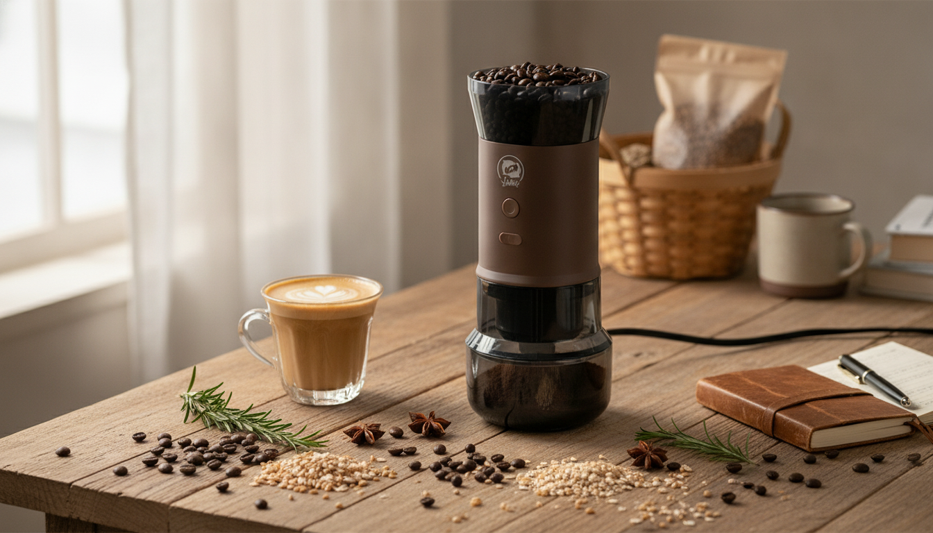 Portable Electric Grinder: Fresh Coffee, Spices & Grains
